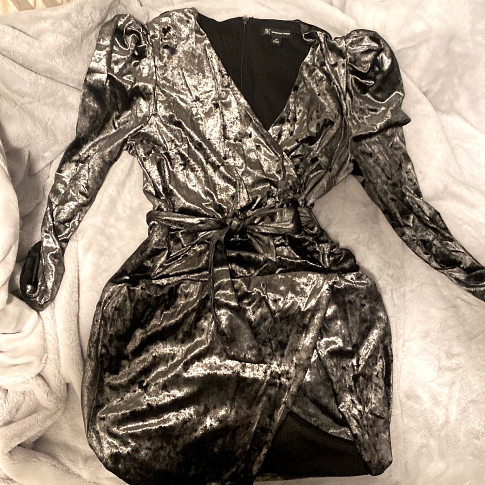 Black and Silver mini dress